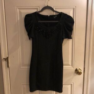 Forever 21 Embroidered Puffy Sleeve Dress